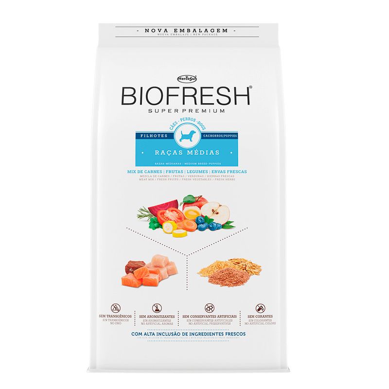 Foto-do-produto-Racao-Biofresh-Caes-Filhotes-Racas-Medias-101kg-no-petshop-online-da-Tudo-de-Bicho