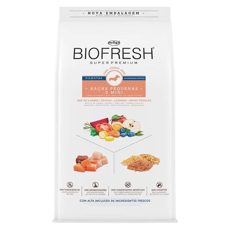 Foto-do-produto-Racao-Biofresh-Caes-Filhotes-Racas-Pequenas-e-Mini-101kg-no-petshop-online-da-Tudo-de-Bicho