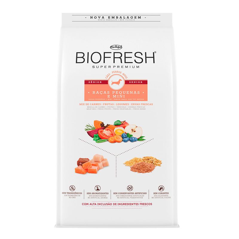Foto-do-produto-Racao-Biofresh-Caes-Senior-Racas-Pequenas-e-Mini-3kg--no-petshop-online-da-Tudo-de-Bicho