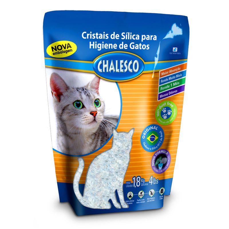 Foto-do-produto-Areia-Higienica-Para-Gatos-Silica-Cristais-em-Gel-Chalesco-18kg-no-petshop-online-da-Tudo-de-Bicho