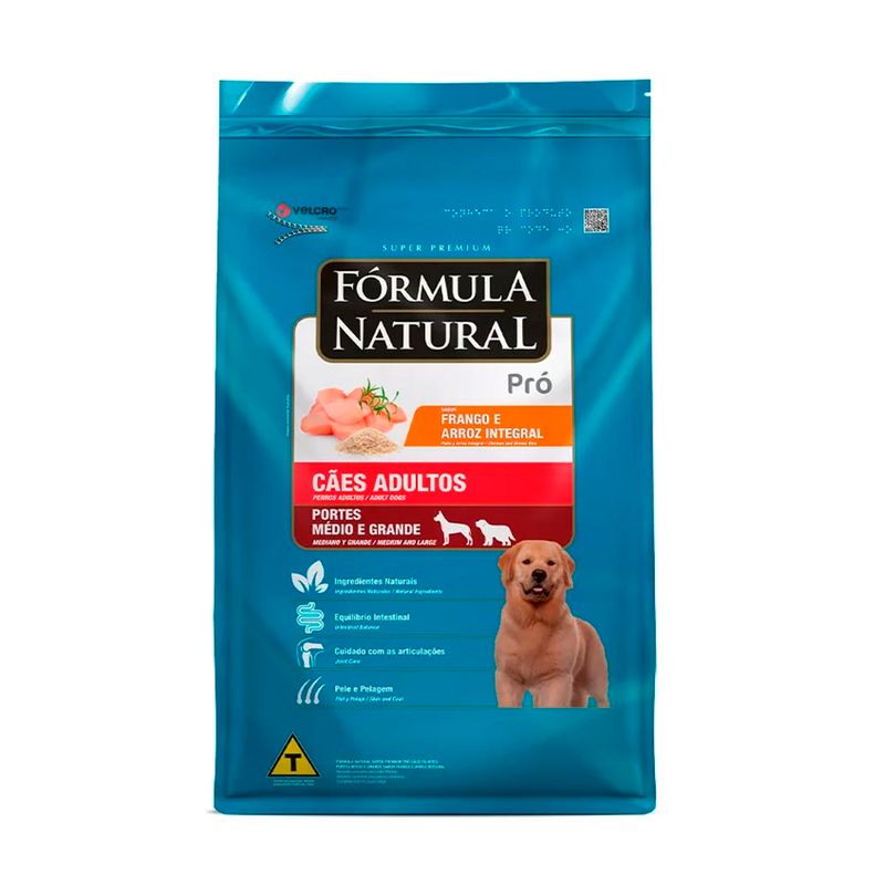 Foto-do-produto-Racao-Formula-Natural-Pro-Caes-Adultos-Racas-Medias-e-Grandes-15Kg-no-petshop-online-da-Tudo-de-Bicho