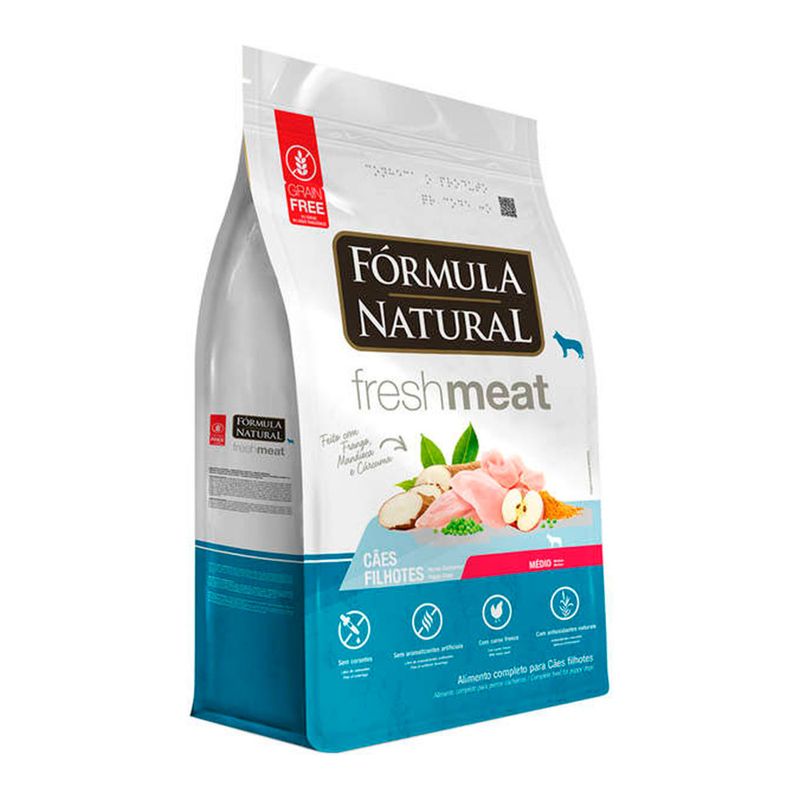Foto-do-produto-Racao-Formula-Natural-Caes-Fresh-Meat-Filhotes-Racas-Medias-12kg-no-petshop-online-da-Tudo-de-Bicho