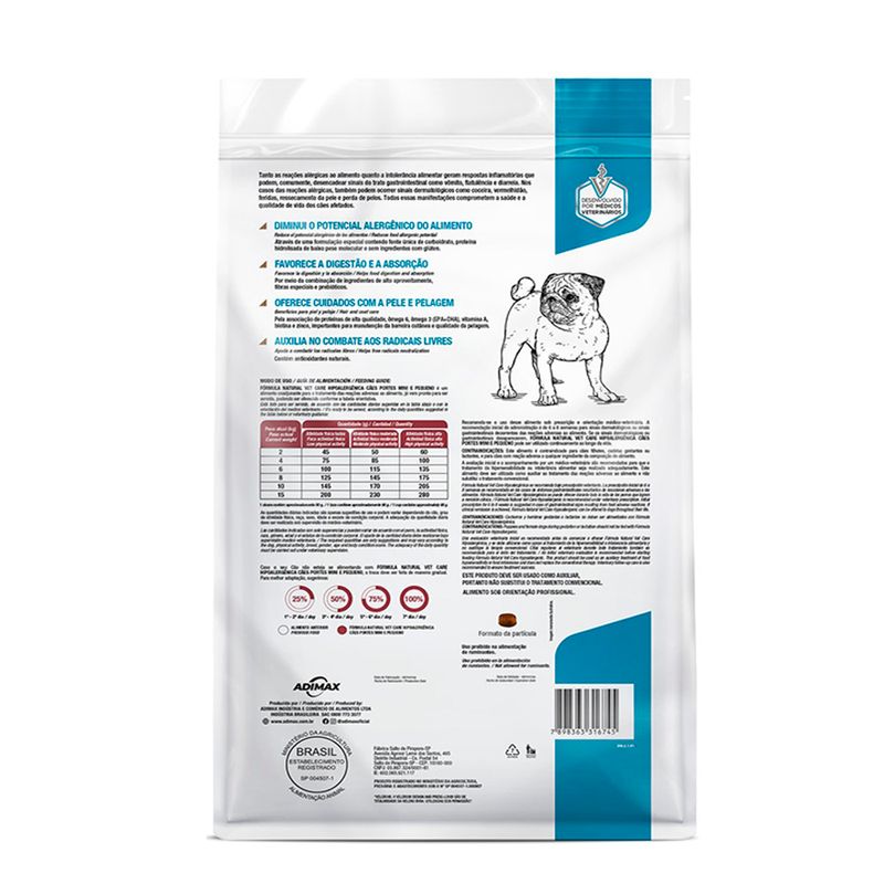 Foto-do-produto-Racao-Formula-Natural-Vet-Care-Caes-Hipoalergenica-Racas-Mini-e-Pequenas-101kg-no-petshop-online-da-Tudo-de-Bicho