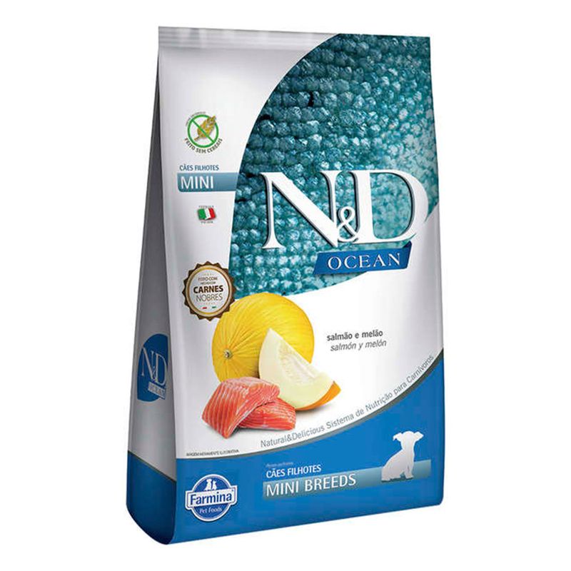 Foto-do-produto-Racao-N-D-Ocean-Caes-Filhotes-Racas-Pequenas-Salmao-e-Melao--800g-no-petshop-online-da-Tudo-de-Bicho