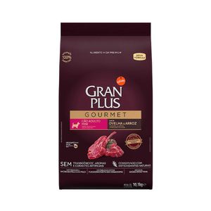 Ração Gran Plus Gourmet Cães Adultos Porte Mini Ovelha e Arroz