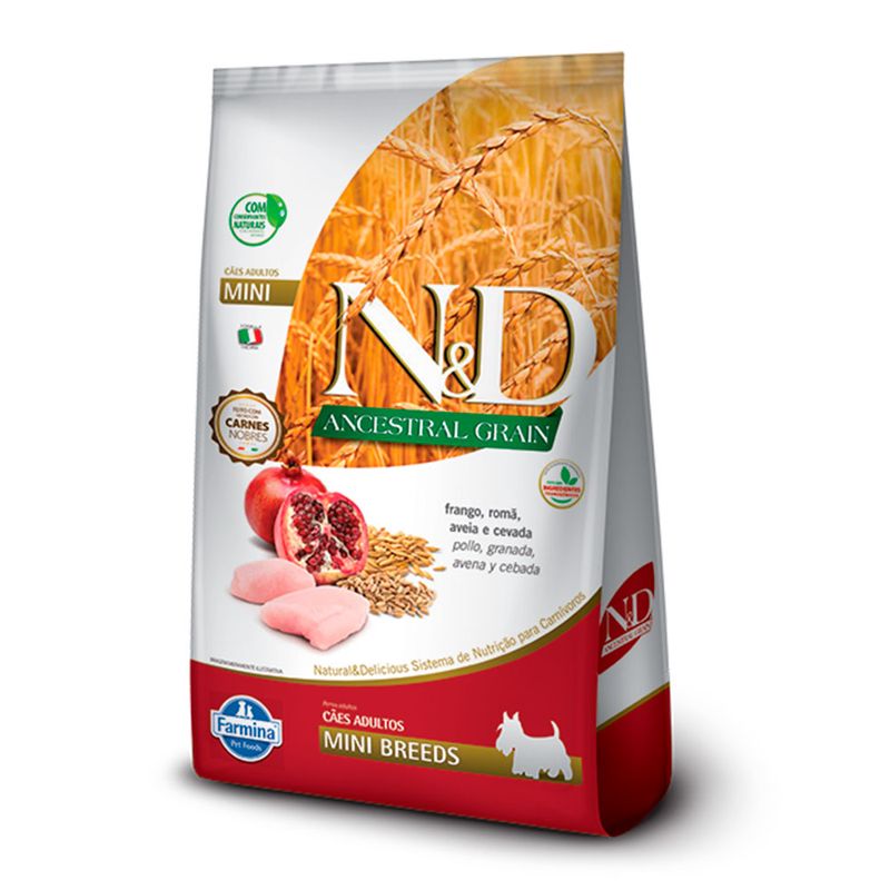 Foto-do-produto-Racao-N-D-Ancestral-Caes-Adultos-Racas-Pequenas-Frango-101kg-no-petshop-online-da-Tudo-de-Bicho