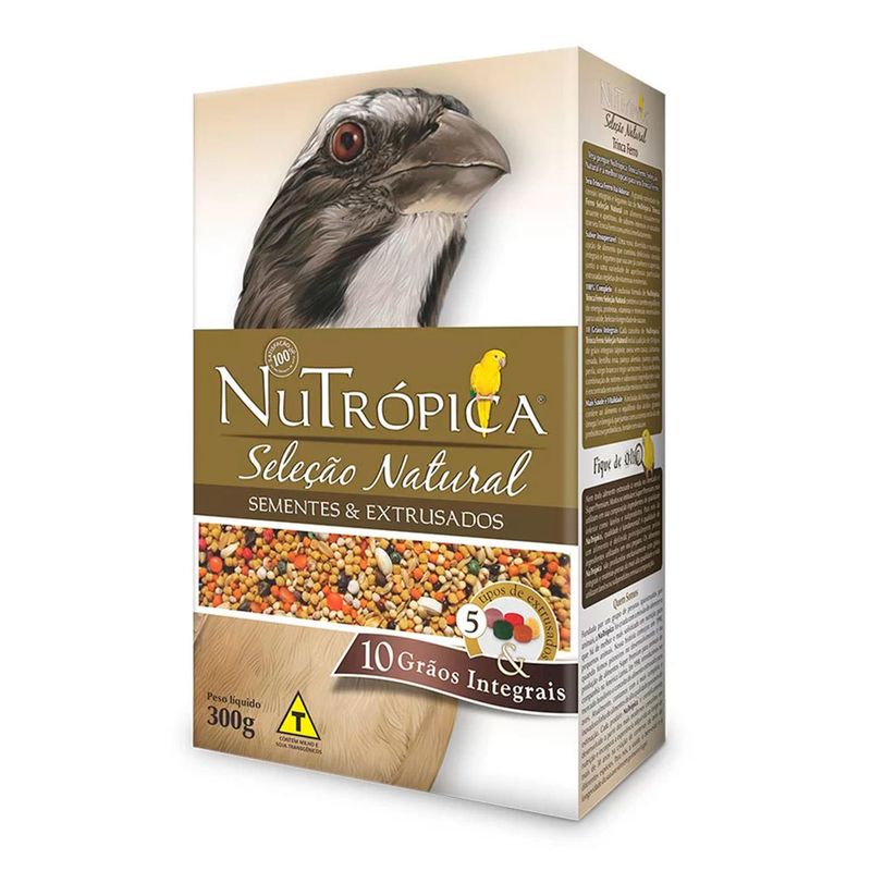 Foto-do-produto-Racao-para-Trinca-Ferro-Selecao-Natural-Nutropica-300g-no-petshop-online-da-Tudo-de-Bicho