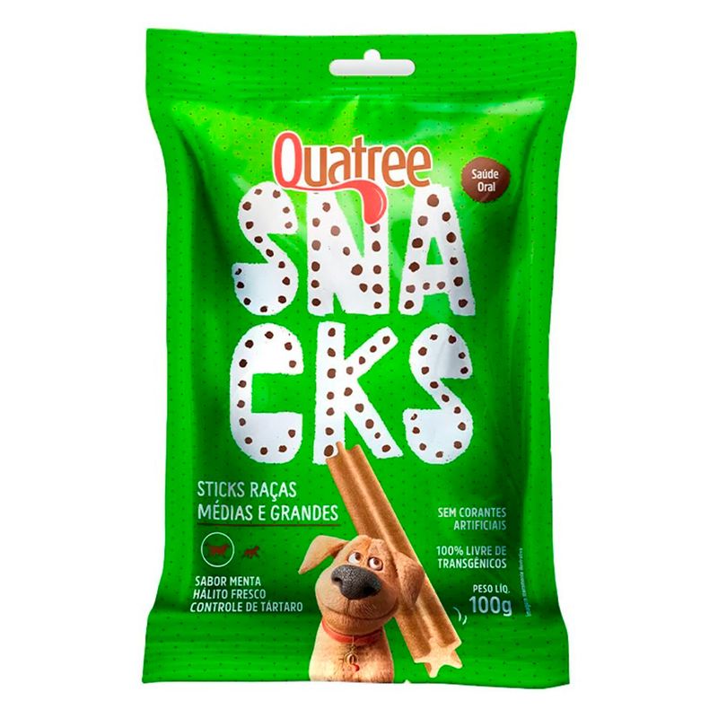 Foto-do-produto-Snack-Quatree-Sticks-Para-Caes-Racas-Medias-e-Grandes-Menta-100g-no-petshop-online-da-Tudo-de-Bicho