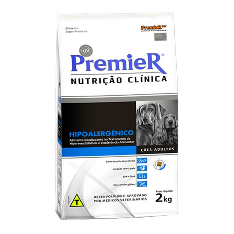 Foto-do-produto-Racao-Premier-Nutricao-Clinica-Hipoalergenico-Caes-Adultos-2kg-no-petshop-online-da-Tudo-de-Bicho