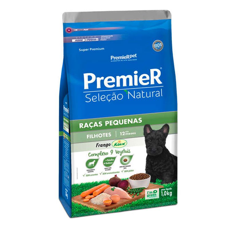 Foto-do-produto-Racao-Premier-Selecao-Natural-Caes-Filhotes-Racas-Pequenas-Frango-1kg-no-petshop-online-da-Tudo-de-Bicho