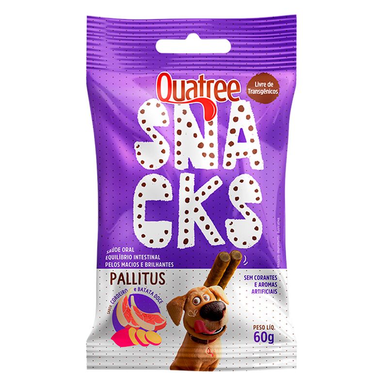 Foto-do-produto-Snacks-Quatree-Caes-Pallitus-Cordeiro-E-Batata-Doce-60g-no-petshop-online-da-Tudo-de-Bicho