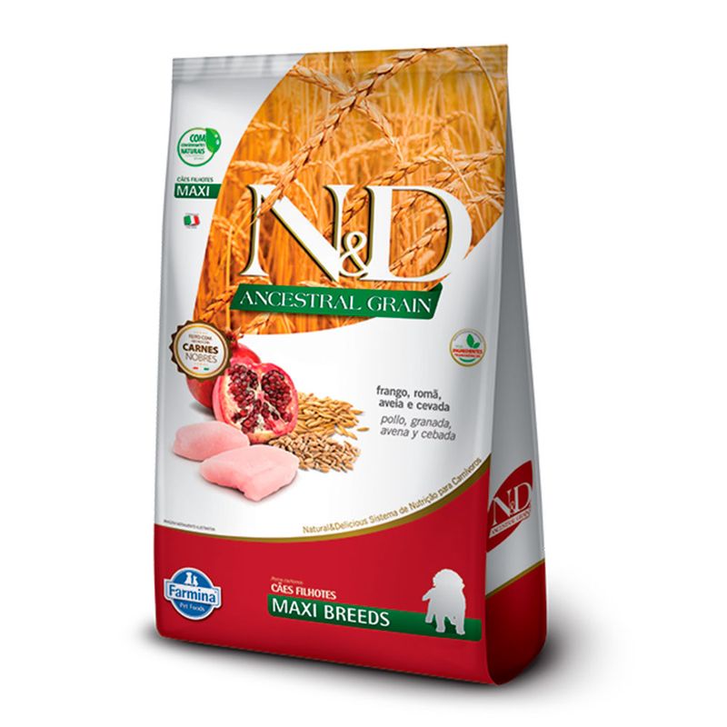 Foto-do-produto-Racao-N-D-Ancestral-Caes-Filhotes-Maxi-Frango-101kg-no-petshop-online-da-Tudo-de-Bicho
