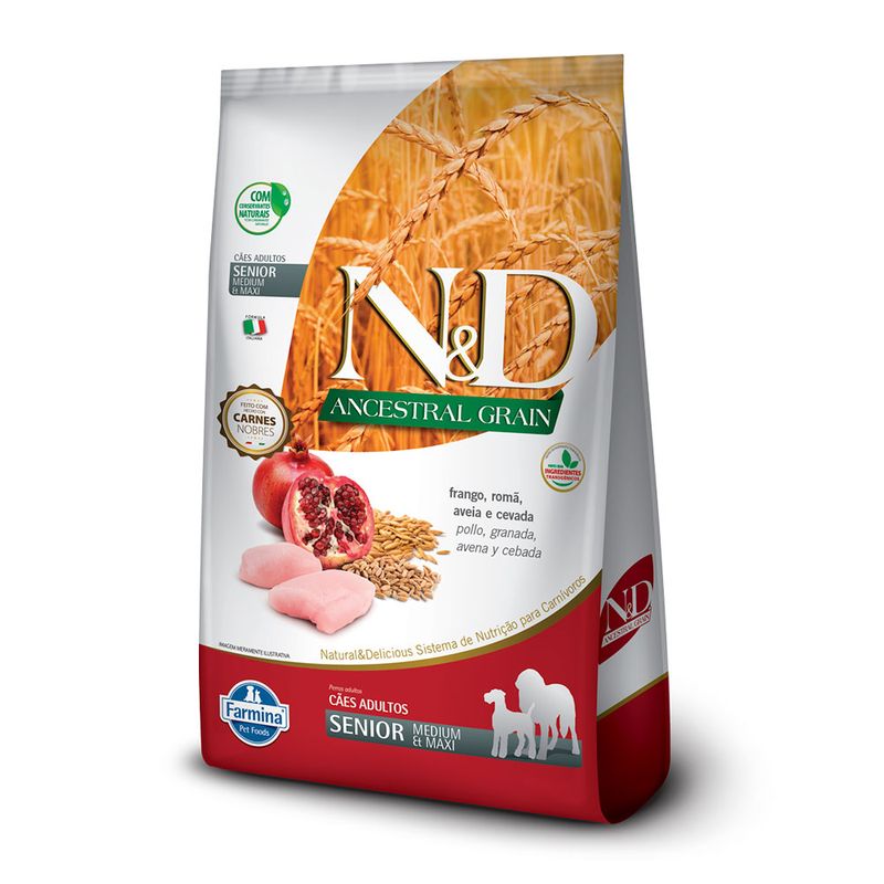 Foto-do-produto-Racao-N-D-Ancestral-Caes-Senior-Racas-Medias-Frango-101kg-no-petshop-online-da-Tudo-de-Bicho