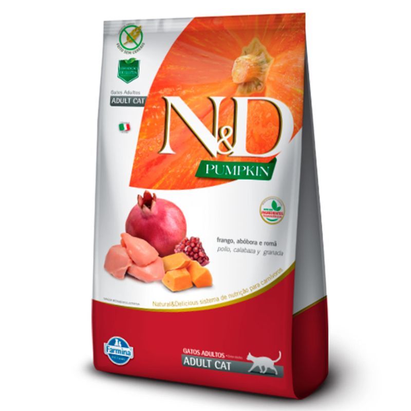 Foto-do-produto-Racao-N-D-Pumpkin-Gatos-Adultos-Frango-400g-no-petshop-online-da-Tudo-de-Bicho