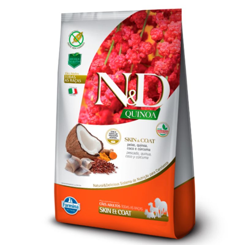 Foto-do-produto-Racao-N-D-Quinoa-Caes-Adultos-Skin-Peixe-101kg-no-petshop-online-da-Tudo-de-Bicho
