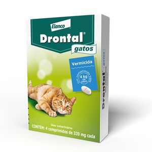 Vermífugo Drontal Gatos com 4 Comprimidos