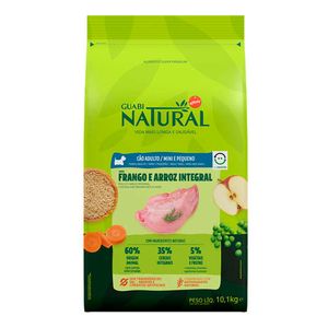 Ração Guabi Natural Cães Adultos Mini e Pequeno Frango e Arroz Integral