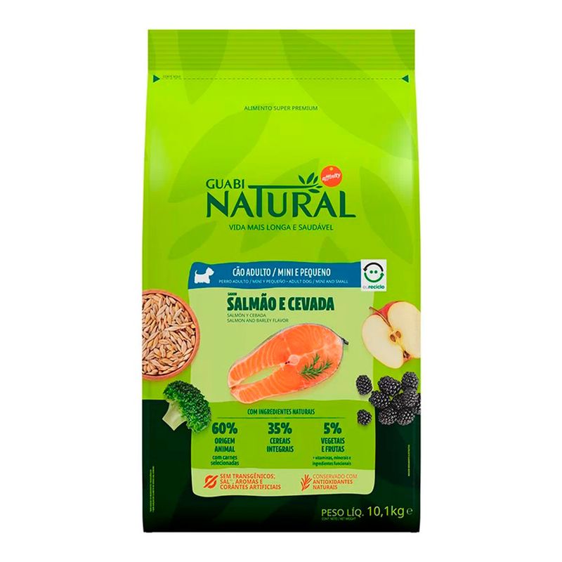 Foto-do-produto-Racao-Guabi-Natural-Caes-Adultos-Racas-Mini-e-Pequeno-Salmao-e-Cevada-101kg-no-petshop-online-da-Tudo-de-Bicho