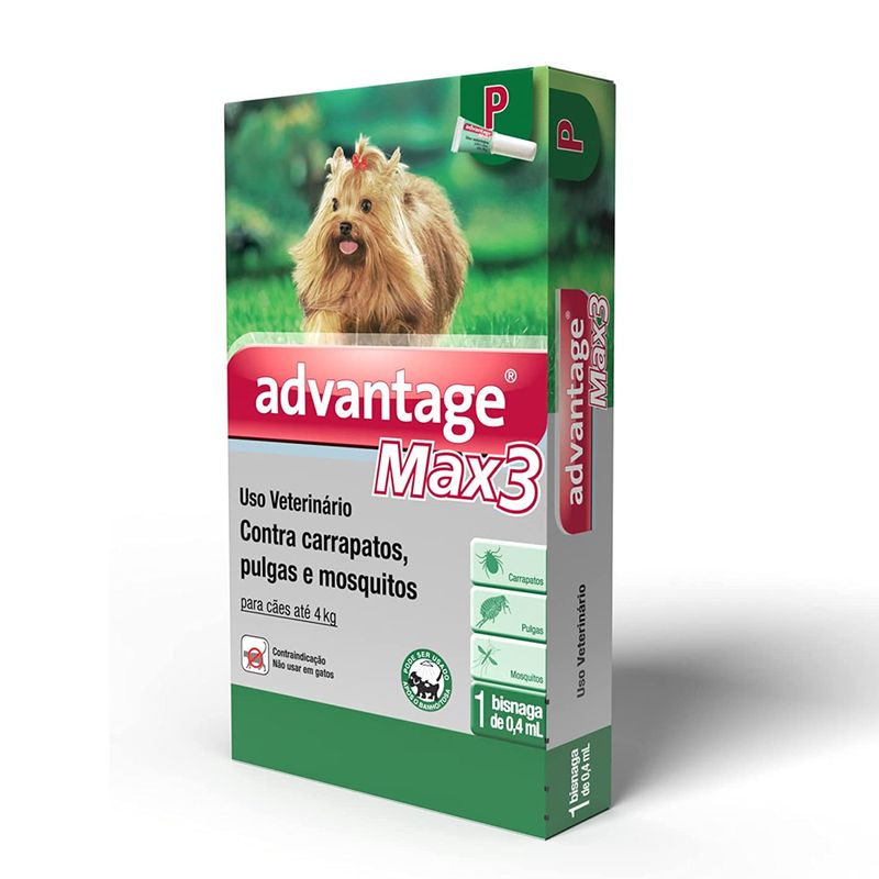 Foto-do-produto-Antipulgas-e-Carrapatos-Advantage-Max3-Caes-Elanco-Ate-4kg-C-1-Pipeta-no-petshop-online-da-Tudo-de-Bicho