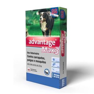 Antipulgas e Carrapatos Advantage Max3 Cães Elanco Acima De 25kg