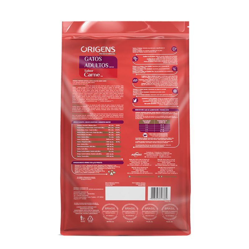 Foto-do-produto-Racao-Origens-Gatos-Adultos-Carne-101kg-no-petshop-online-da-Tudo-de-Bicho