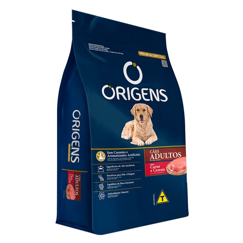 Foto-do-produto-Racao-Origens-Caes-Adultos-Carne-e-Cereais-15kg-no-petshop-online-da-Tudo-de-Bicho
