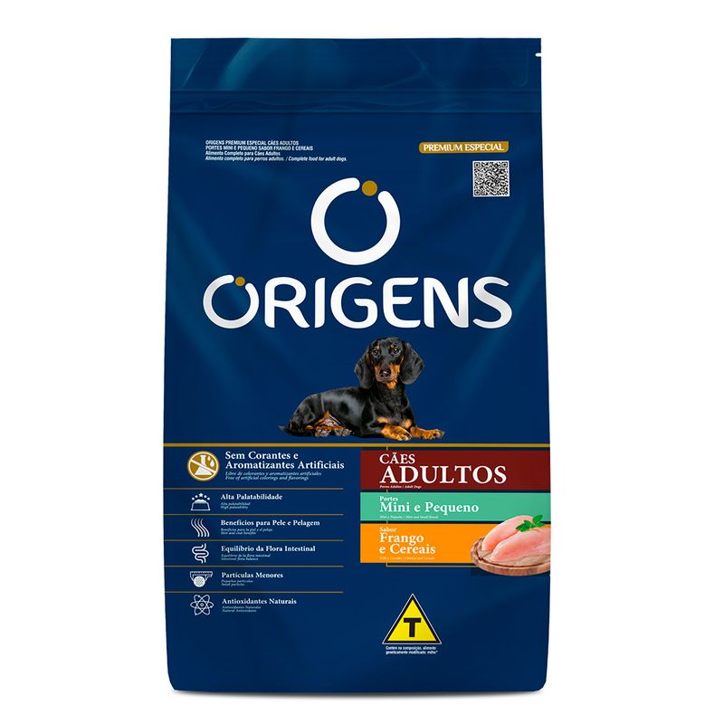 Foto-do-produto-Racao-Origens-Caes-Adultos-Frango-e-Cereais-Racas-Minis-e-Pequenas-101kg-no-petshop-online-da-Tudo-de-Bicho