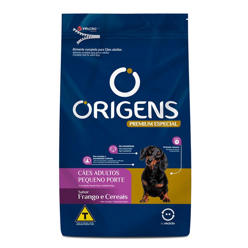 Foto-do-produto-Racao-Origens-Caes-Adultos-Frango-e-Cereais-Racas-Minis-e-Pequenas-101kg-no-petshop-online-da-Tudo-de-Bicho