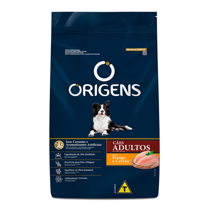 Foto-do-produto-Racao-Origens-Caes-Adultos-Frango-e-Cereais-15kg-no-petshop-online-da-Tudo-de-Bicho