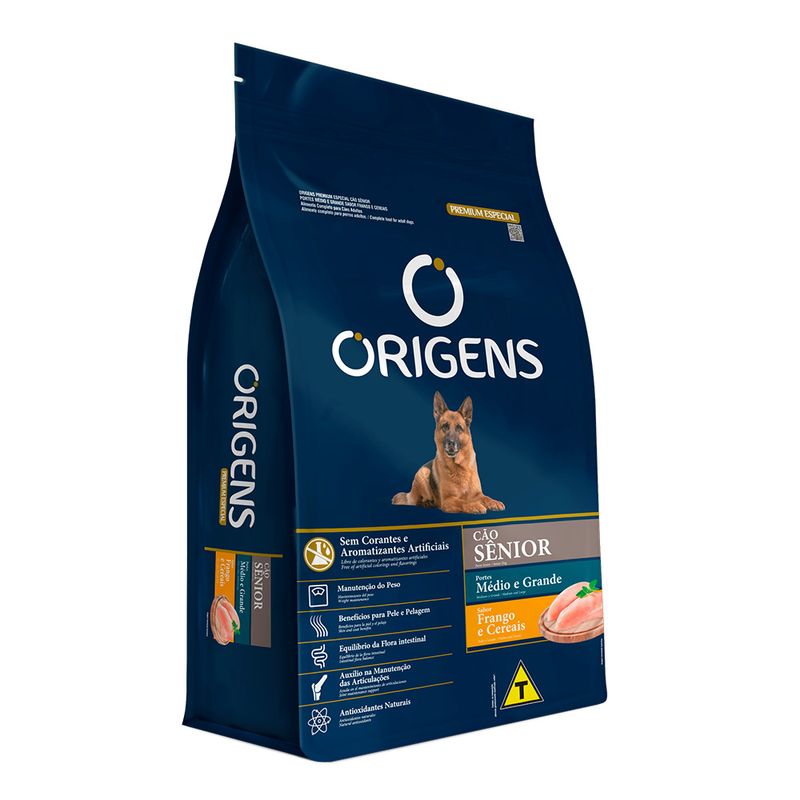 Foto-do-produto-Racao-Origens-Caes-Senior-Racas-Media-e-Grande-15kg-no-petshop-online-da-Tudo-de-Bicho