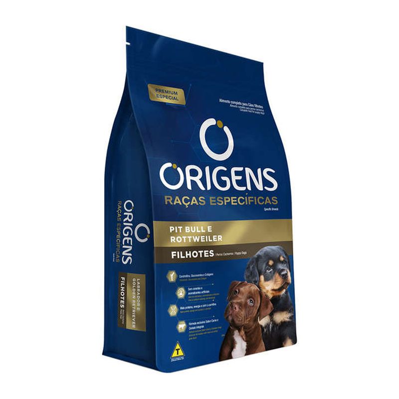 Foto-do-produto-Racao-Origens-Caes-Filhotes-Pit-Bull-Rottweiler-15kg-no-petshop-online-da-Tudo-de-Bicho