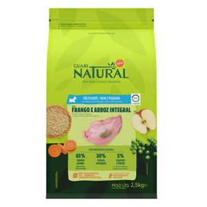 Ração Guabi Natural Cães Filhotes Raças Mini e Pequenas Frango e Arroz