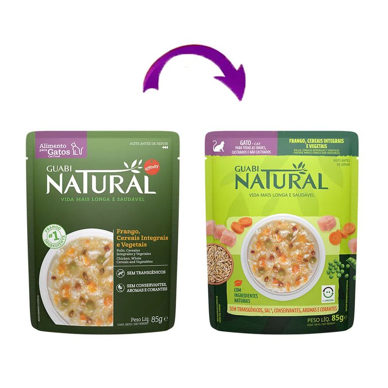 Foto-do-produto-Racao-Umida-Guabi-Natural-Sache-Gatos-Frango-Cereais-Integrais-e-Vegetais-85g-no-petshop-online-da-Tudo-de-Bicho