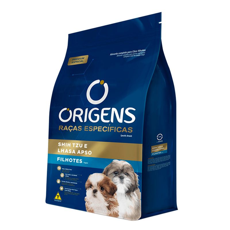 Foto-do-produto-Racao-Origens-Caes-Filhotes-Shihtzu-Ilhasa-1kg-no-petshop-online-da-Tudo-de-Bicho