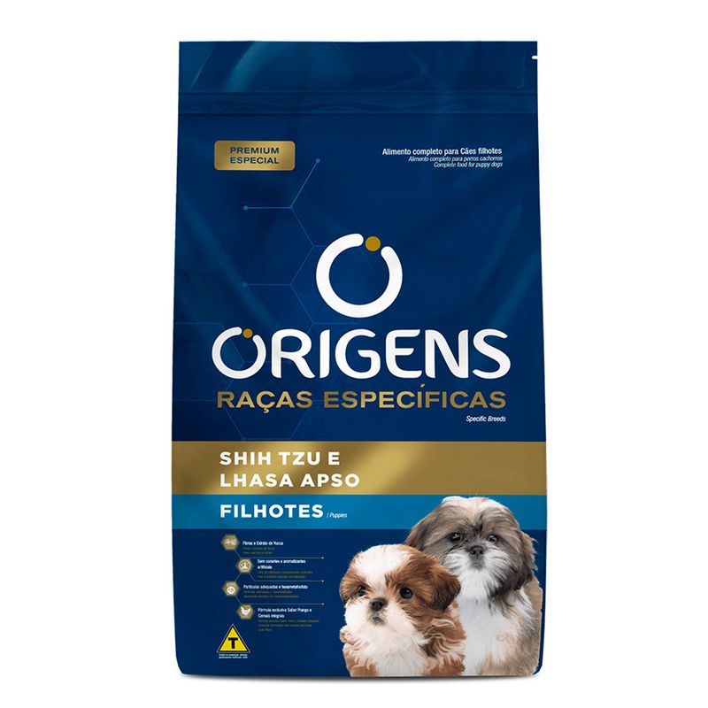 Foto-do-produto-Racao-Origens-Caes-Filhotes-Shihtzu-Ilhasa-1kg-no-petshop-online-da-Tudo-de-Bicho