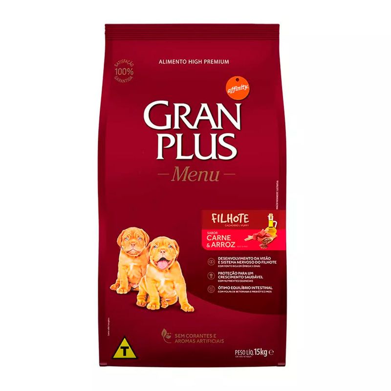 Foto-do-produto-Racao-Gran-Plus-Menu-Caes-Filhotes-Carne-e-Arroz-Carne-e-Arroz-15kg-no-petshop-online-da-Tudo-de-Bicho