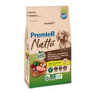 Ração Premier Nattu Cães Filhotes Frango e Mandioca