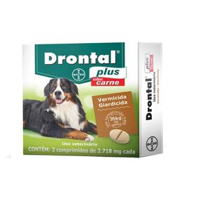 Vermífugo Drontal Plus Cães C/ 2 Comprimidos