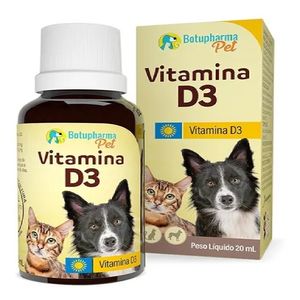 Suplemento Cães e Gatos Vitamina D3 Botupharma