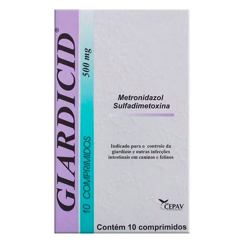 Foto-do-produto-Giardicid-500mg-Cepav-10-Comprimidos-no-petshop-online-da-Tudo-de-Bicho