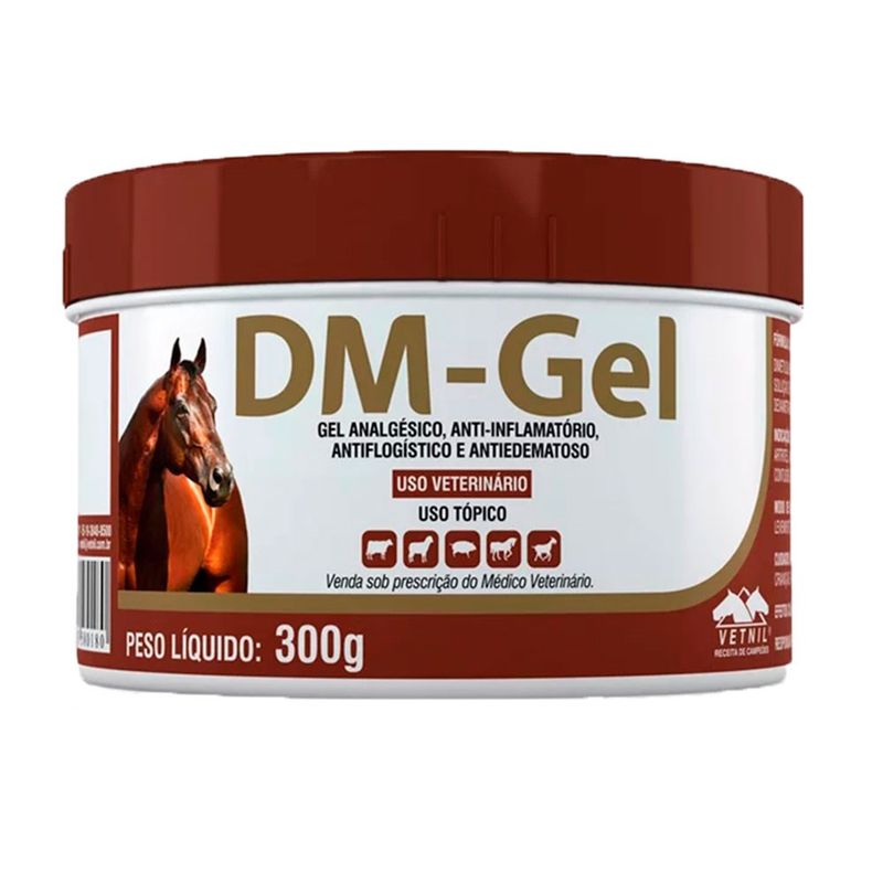 Foto-do-produto-Dm-gel-Analgesico-Anti-Inflamatorio-para-Animais-Vetnil-300g-no-petshop-online-da-Tudo-de-Bicho