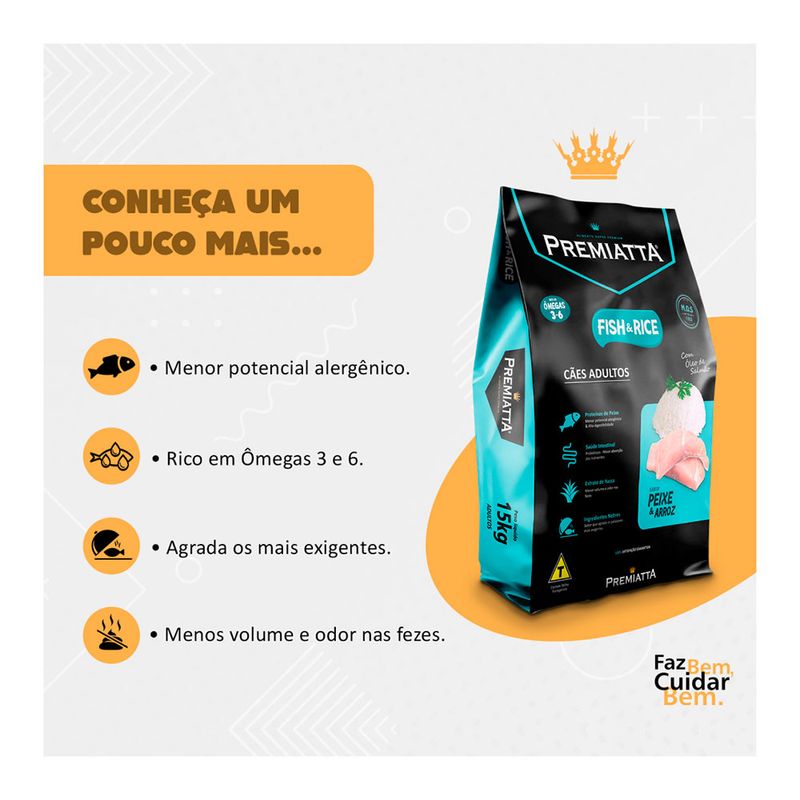 Foto-do-produto-Racao-Premiatta-Caes-Adultos-Fish-e-Rice-15kg-no-petshop-online-da-Tudo-de-Bicho