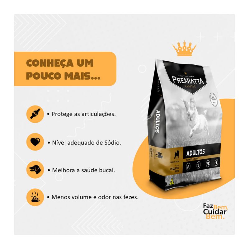 Foto-do-produto-Racao-Premiatta-Caes-Classic-Adultos-Mini-15kg-no-petshop-online-da-Tudo-de-Bicho