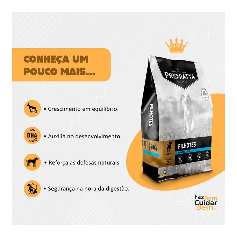 Foto-do-produto-Racao-Premiatta-Caes-Classic-Filhotes-3kg-no-petshop-online-da-Tudo-de-Bicho