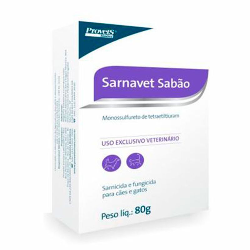 Foto-do-produto-Sabao-Sarnavet-Provets-80g-no-petshop-online-da-Tudo-de-Bicho