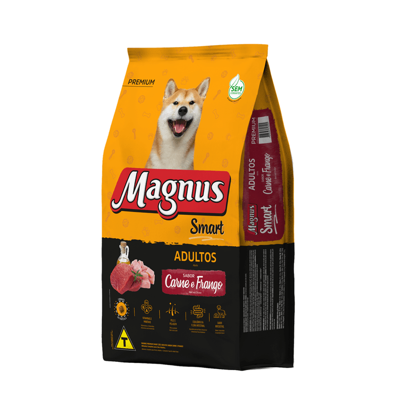 Foto-do-produto-Racao-Magnus-Premium-Smart-Caes-Adultos-Carne-Frango-20kg-no-petshop-online-da-Tudo-de-Bicho