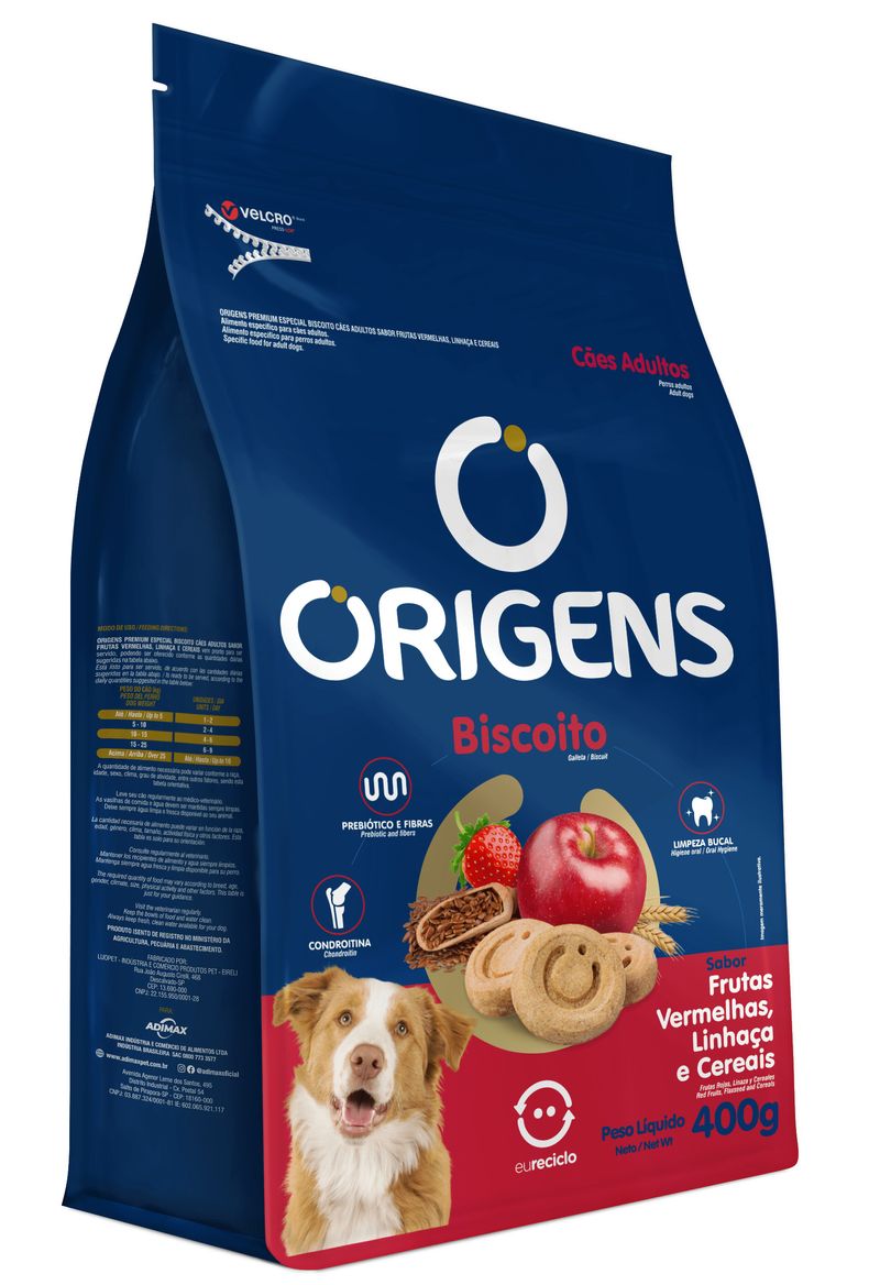 Foto-do-produto-Biscoito-Origens-Caes-Adultos-Linhaca-400g-no-petshop-online-da-Tudo-de-Bicho