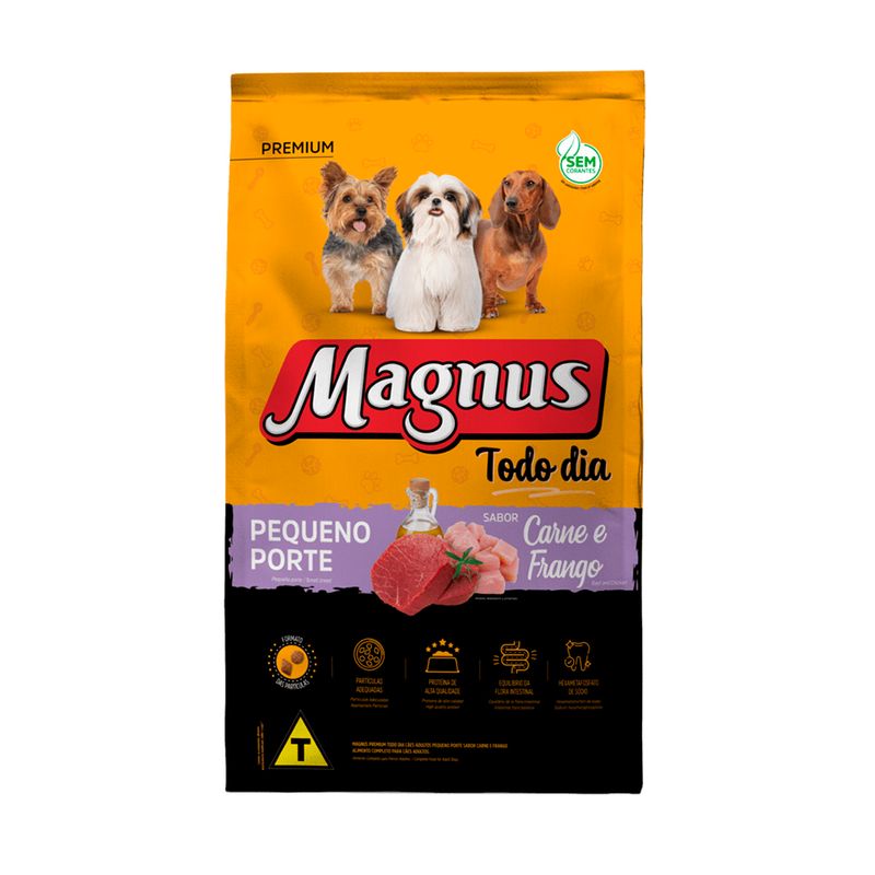 Foto-do-produto-Racao-Premium-Magnus-Todo-dia-Caes-Porte-Pequeno-Adulto-Carne-e-Frango-101kg-no-petshop-online-da-Tudo-de-Bicho
