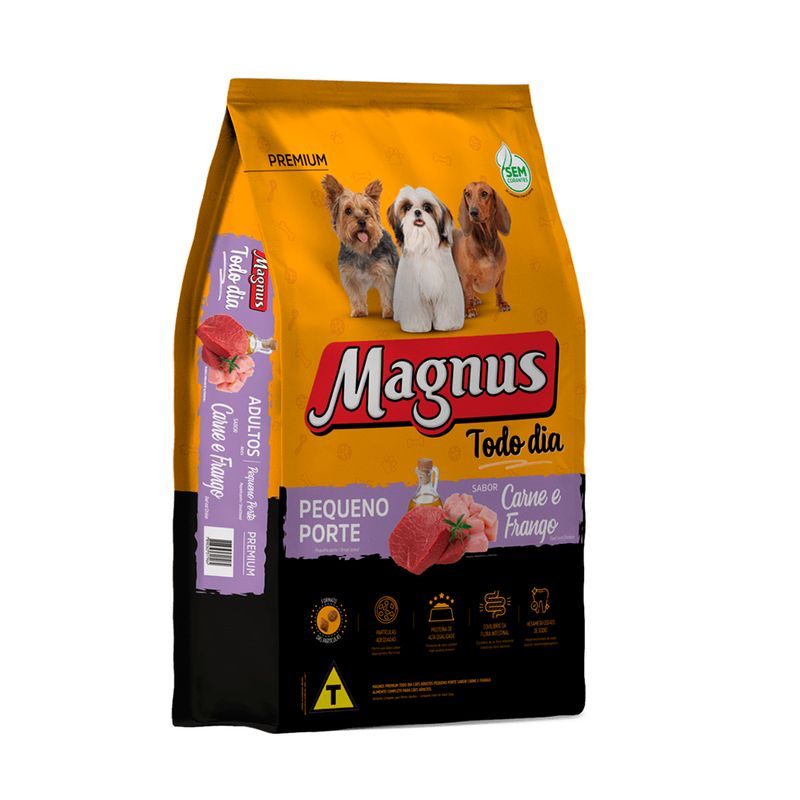 Foto-do-produto-Racao-Premium-Magnus-Todo-dia-Caes-Porte-Pequeno-Adulto-Carne-e-Frango-20kg-no-petshop-online-da-Tudo-de-Bicho
