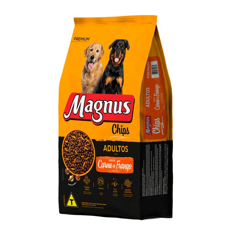 Foto-do-produto-Racao-Magnus-Chips-Caes-Adultos-Carne-Frango-20kg-no-petshop-online-da-Tudo-de-Bicho